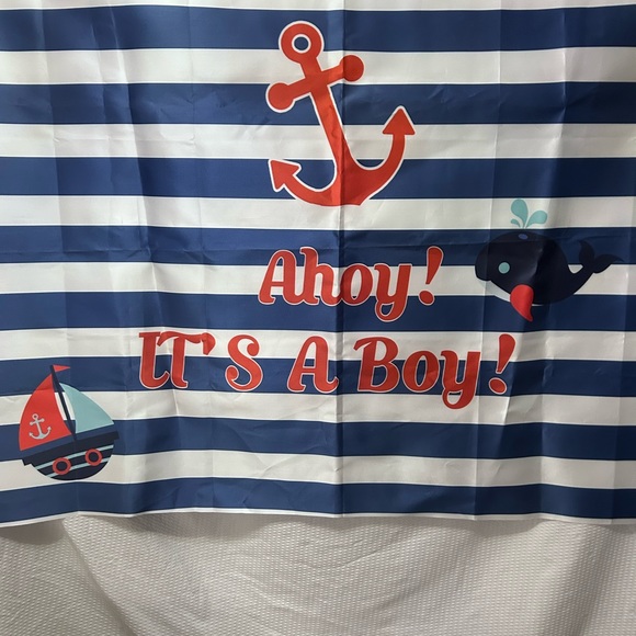 Other - Back drop for a boy. Approximately 16x30. Perfect for gender reveal!